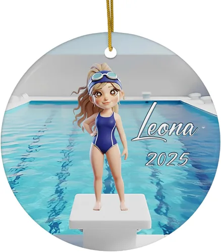 Vista 29 de FLOCHIL Adornos Personalizados de Bailarina de Navidad 2025 para Niña, Adornos Personalizados de Bailarina para Árbol de Navidad, Regalo