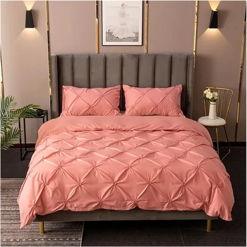 Vista 3 de 3pcs Duvet Cover Set Solid Color Single Double Twin Bedding Set Duvet Cover,Bedding