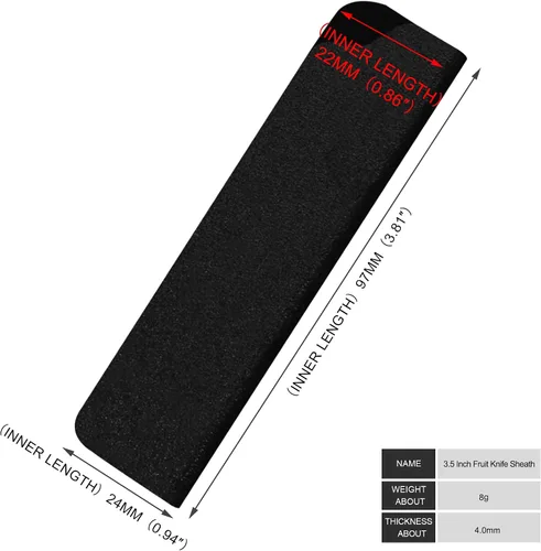 Vista 3 de XYJ Protectores universales para cuchillos de 3.5 pulgadas, juego de 3 piezas de cuchillo de cocina para cocinero, funda para cuchillo, cubierta