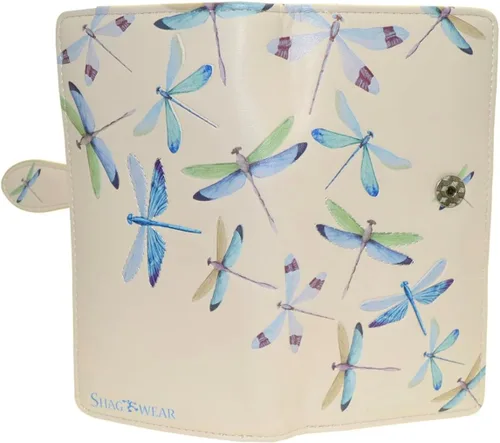 Vista 18 de Shag Wear Bumblebee Garden Large Wallet 7" Blue Bumblebee Garden Blue