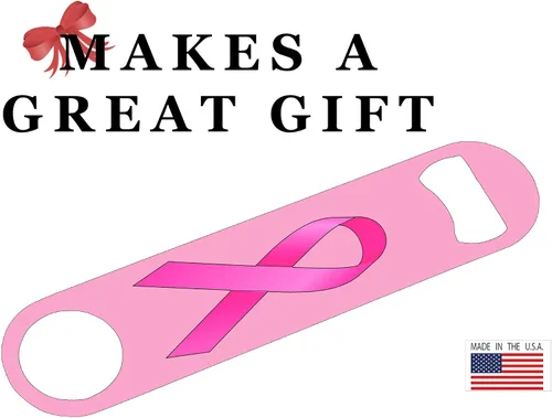 Vista 4 de Concientización resistente del cáncer de mama del regalo del abrebotellas de la cinta rosa