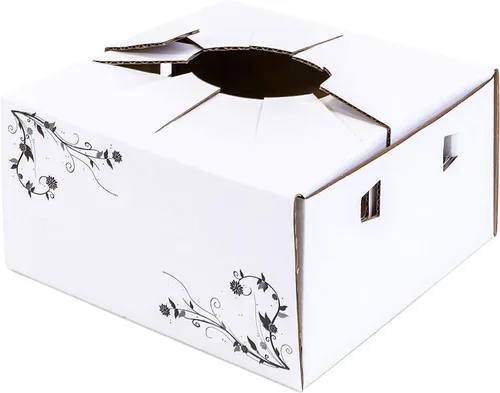 Vista 2 de Cajas de cartón para entrega - Cajas de entrega de flores (8"x 8"x 4") - Se vende en paquete (10)