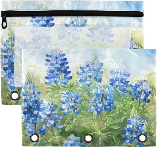 Vista 7 de Estuche para lápices para carpeta de 3 anillos de fútbol americano con cremallera, bolsas de cosméticos transparentes para oficina, universidad