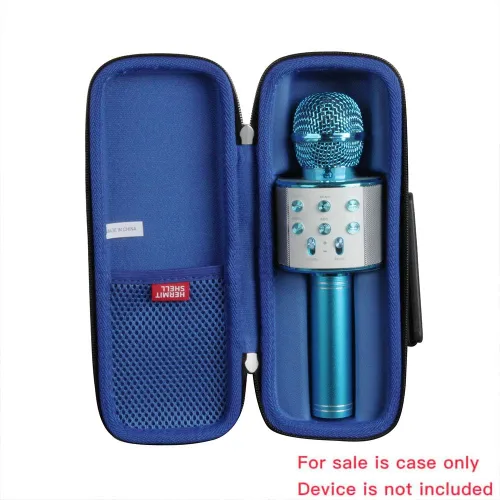 Vista 2 de Hermitshell Estuche rígido de viaje para BONAOK/BlueFire/Amazmic/Move2Play Micrófono inalámbrico Bluetooth Karaoke 3 en 1 portátil de mano