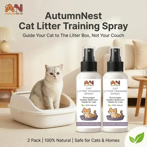 Vista 9 de Spray de entrenamiento de arena para gatos, paquete de 2 (10.1 onzas líquidas en total) – 5.1 fl oz cada atractor natural para gatos y gatitos