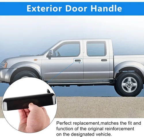 Vista 5 de Reemplazo de manija de puerta delantera exterior izquierda del conductor y derecha del pasajero para Nissan D21 1986-94, Pathfinder 1987-95, Pickup
