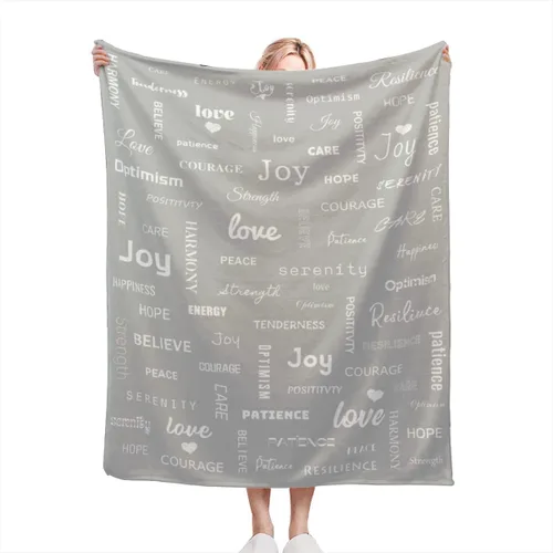 Vista 22 de Manta curativa, manta de regalo para mujeres y hombres, cálido regalo inspirador, manta de forro polar suave con energía positiva, comodidad, amor