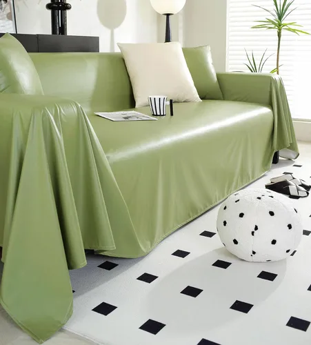 Vista 39 de vctops Fundas impermeables de piel sintética de PU para sofá seccional, funda de sofá vintage para perros, fundas de loveseat, funda de futón, funda