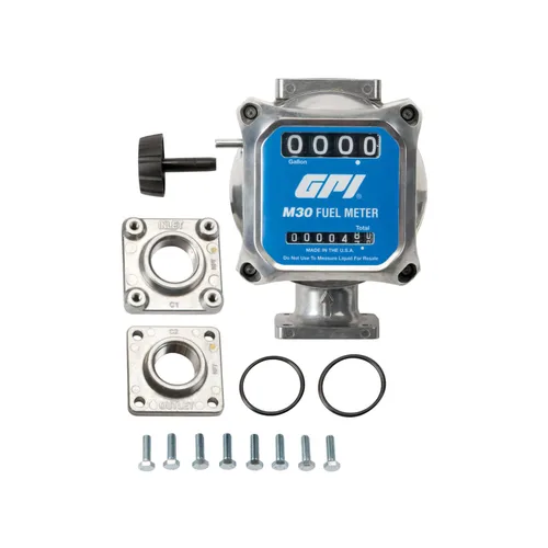 Vista 6 de GPI - Medidor de combustible mecánico modular M30 en GALLONS, 5 a 30 GPM, entrada/salida NPT de 1" (165100-01)