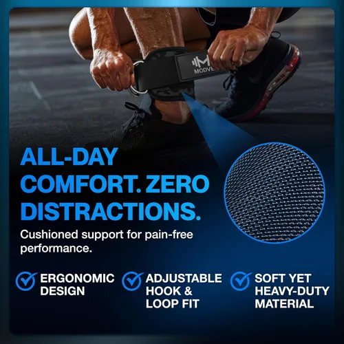 Vista 7 de Modvel Gym Ankle Strap for Cable Machines – Glute & Leg Kickback Ankle Straps for Gym Workouts – Adjustable, Padded Support for Strength Training