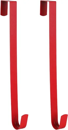 Vista 18 de Sattiyrch Colgador de corona de 12 pulgadas para puerta delantera, gancho de acero para colgar sobre la puerta, colgador de puerta de corona