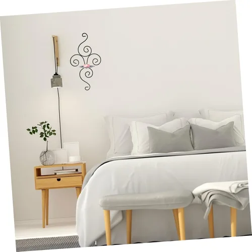 Vista 4 de IMIKEYA Candelabros colgantes para pared, candelabros de hierro, decoración elegante, acabado negro