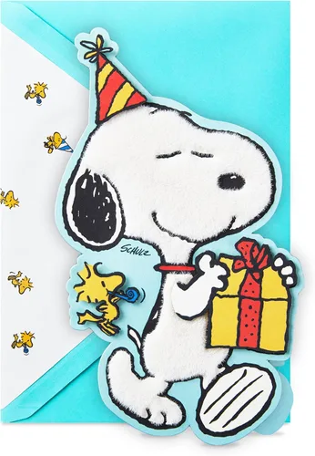 Vista 8 de Hallmark Paper Wonder Peanuts - Tarjeta de cumpleaños desplegable (Snoopy, Charlie Brown, Día lleno de diversión)