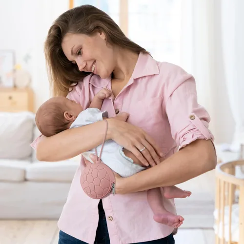 Vista 6 de Paquete de 2 fundas de silicona para chupón, silicona suave para bebés recién nacidos, para niños y niñas, estuche portátil de silicona para chupete