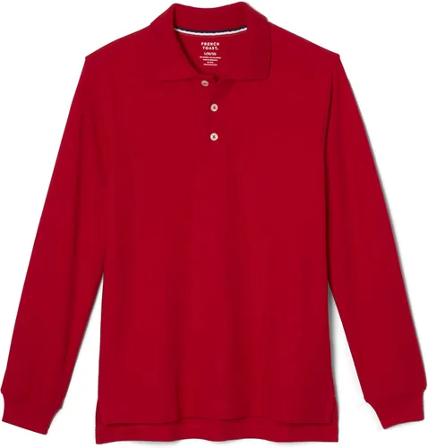 Vista 11 de French Toast Camisa de uniforme escolar de piqué con manga larga para niños y niñas, Azul marino