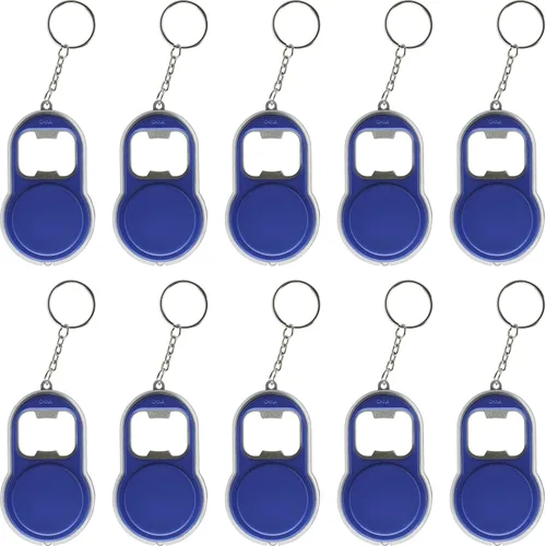 Vista 13 de DISCOUNT PROMOS Abrebotellas personalizado y llaveros LED, juego de 10/50/100, paquete personalizado a granel, perfecto para ferias, recuerdos