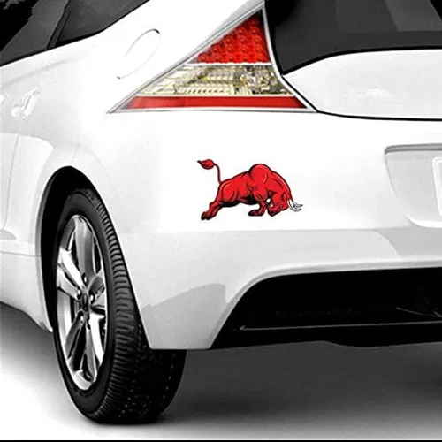 Vista 5 de Calcomanías de vinilo para automóvil de 6 pulgadas con revestimiento UV, personalidad de moda Angry Bull, 2 unidades (estilo 1)