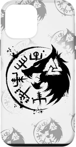 Vista 15 de iPhone 14 Plus Fenrir Wolf Fenris-Wolf - Viking Vegvisir Valknut Case