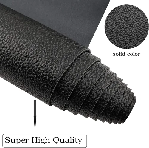 Vista 2 de AOUXSEEM Rollo de piel sintética para lazos, aretes, bolsos, monederos, costura, artesanía, tela sintética hecha a mano de 11.8 x 52 pulgadas