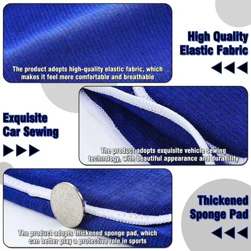 Vista 3 de 2 pares de coderas deportivas de voleibol deportivas transpirables con soporte protector de gel de compresión para adolescentes, niñas, niños