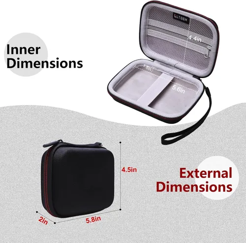 Vista 3 de LTGEM - Funda rígida para impresora fotográfica Canon Ivy 2 Mini/Ivy y CLIQ CLIQ CLIQ+ CLIQ 2 CLIQ+2 Impresora de cámara instantánea (negro + gris)