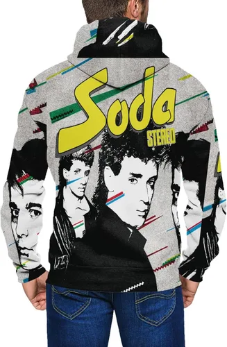 Vista 2 de Taijlao Soda Stereo Soda Stereo Full Zip Hoodie Mens Sweatshirt Long Sleeve Pullover 3d Print Coat