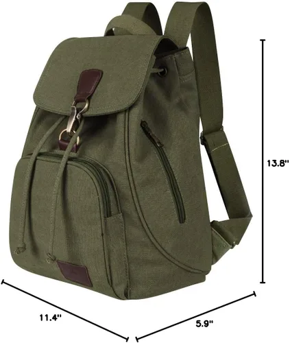 Vista 34 de Mochilas de lona a la moda, bolso casual para compras al aire libre, mochila deportiva, senderismo, viajes, bolsa multiusos, Café, Mochilas