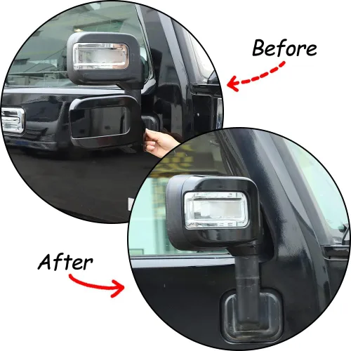 Vista 2 de Cubierta de espejo retrovisor ABS Protector de espejo lateral Decoración exterior Compatible con Hummer H2 2003 2004 2005 2006 2007 2008 2009