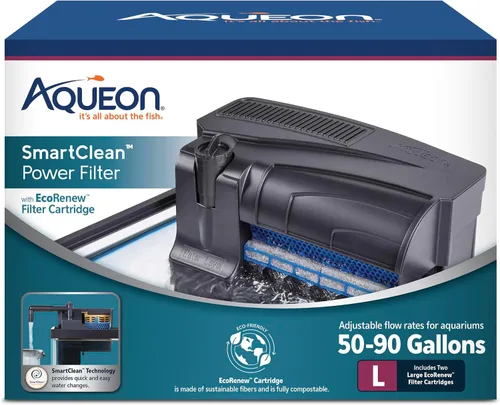Vista 15 de Aqueon SmartClean - Filtro de alimentación con cartucho de filtro EcoRenew, cambios de agua rápidos y fáciles, funcionamiento silencioso, flujo