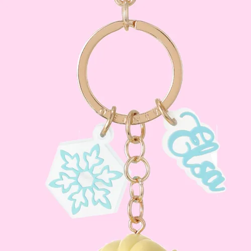 Vista 7 de MINISO Lindos llaveros para mujeresniñas, colección Frozen, llavero, accesorios, muñequera para mochila, bolso, llaves de coche (Elsa), Elsa