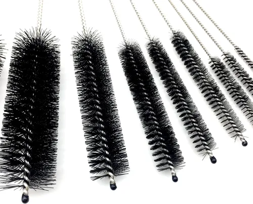 Vista 2 de Juego de 10 cepillos de limpieza para pajitas de acero inoxidable, cerdas de nailon duraderas, varios tamaños para popotes reutilizables, tazas