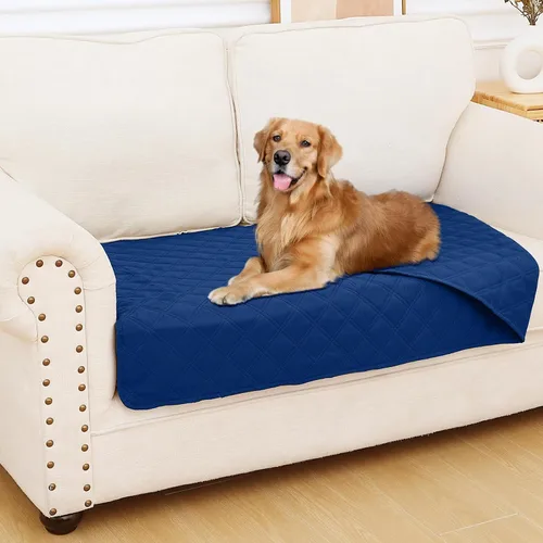 Vista 162 de Smiry Funda Impermeable para Cama de Perro Manta para Mascotas, Manta Suave y Lavable para Perros para Muebles Cama Sofá Sofá Reversible, a Cuadros
