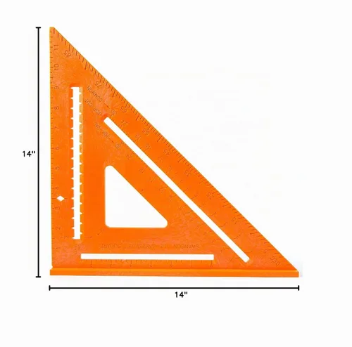 Vista 3 de Swanson Tool Co., Inc Swanson Tool Co T0701 - Escuadra Speedlite naranja de 12 pulgadas, herramienta de diseño de escuadra compuesta, fabricada