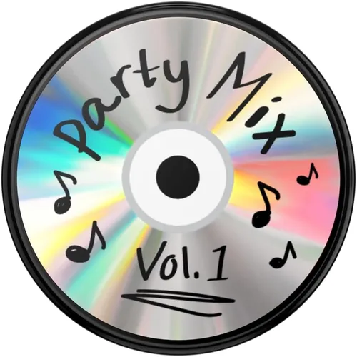 Vista 5 de PopSockets - Agarre para teléfono con soporte expandible, agarre adhesivo - Backspin Party Mix CD