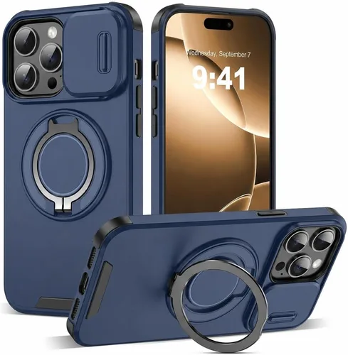 Vista 12 de Funda para iPhone 11 de la Serie Magnética de Doulings, resistente con anillo giratorio de 360 grados con soporte invisible, compatible con magsafe