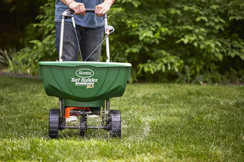 Vista 2 de Scotts Turf Builder EdgeGuard DLX Broadcast Spreader - Esparcidor de transmisión (paquete de 3)