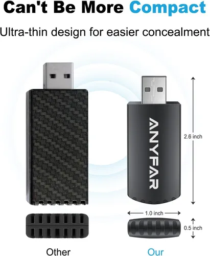 Vista 4 de Adaptador inalámbrico Carplay para iPhone, chip 5G de doble núcleo que se conecta automáticamente en segundos sin latencia, diseño de ventilación