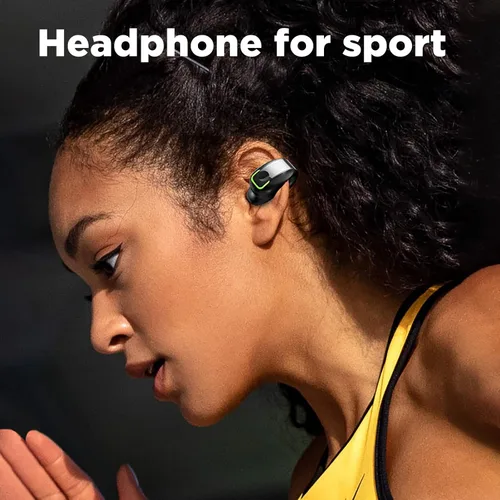 Vista 4 de Auriculares Bluetooth de oreja abierta: auriculares de conducción de aire con auriculares de clip y estuche de carga para correr y entrenar