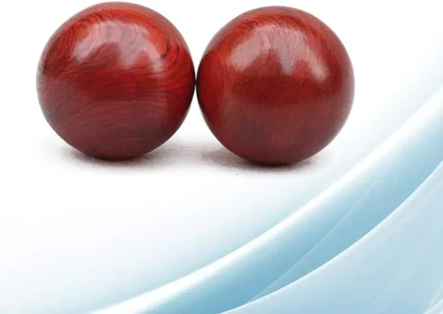 Vista 5 de HEALLILY Baoding Bolas de madera para ejercicio de salud, pelotas de meditación, masaje, fitness, terapia, masaje de manos, 2 unidades (2.4 in)