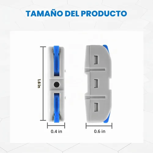 Vista 7 de Kit de conectores de palanca para cables eléctricos de conexión rápida, para terminales en línea compactos, 28-12 AWG, 1 entrada 1 salida (azul, 15)