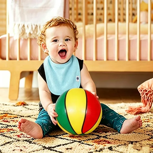 Vista 4 de SPINFOX Baberos impermeables para niñas, niños, babero unisex de algodón sólido de punto para bebés