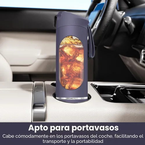 Vista 8 de Batidora portátil para batidos, 500ML USB recargable Juicer Cup (púrpura)