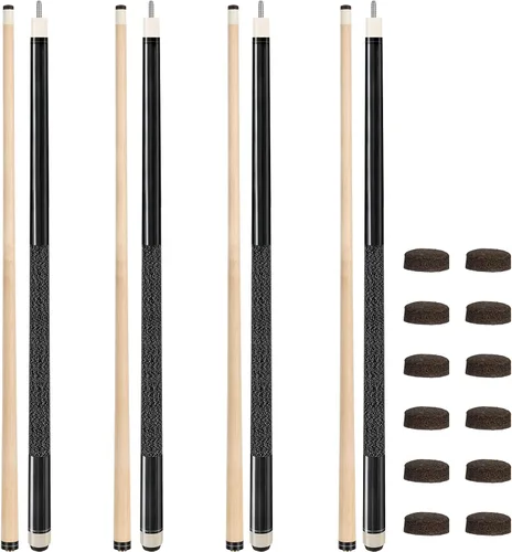 Vista 14 de Kmise 4-Piece 58 Inch FAS Canadian Maple Pool Cue Set, 18 19 20 21 oz 1 set