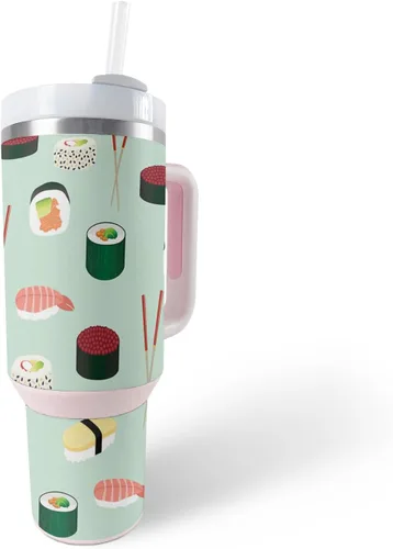 Vista 6 de MightySkins Skin - Vaso de vinilo compatible con Stanley The Quencher H2.0 FlowState de 40 onzas, color turquesa sólido, funda protectora, duradera