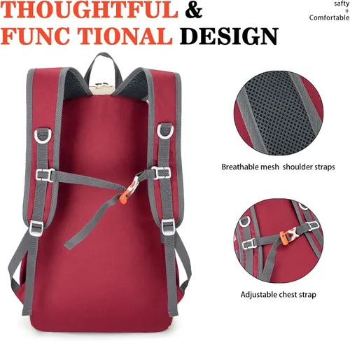 Vista 4 de BAGPARKK Mochila de senderismo, mochilas de viaje grandes de 35 litros para hombres y mujeres, resistente al agua, ultra ligera, plegable, plegable