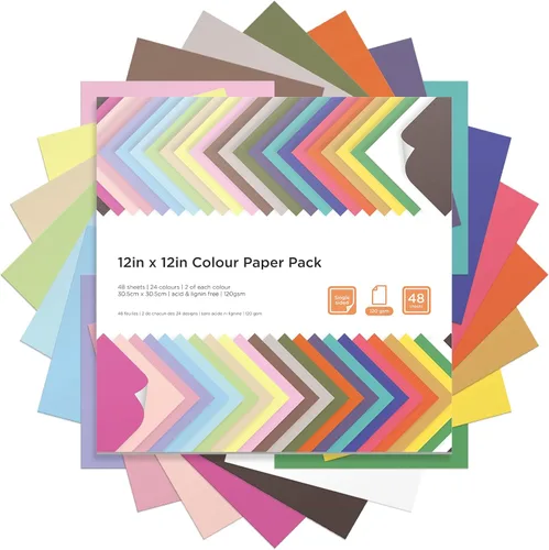 Vista 8 de Livholic 48 hojas de cartulina de tonos tierra en colores neutros grises de 120 g/m², 32 lb, papel para impresora de 12x12 pulgadas para álbumes