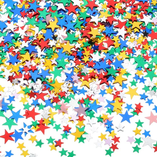 Vista 18 de Hestyia Confeti de Estrella de 60 g con Purpurina, Confeti de Mesa de Papel Metálico para Navidad, Fiesta, Boda, Festival