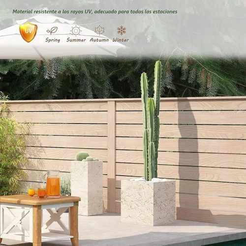 Vista 2 de bellacat Cactus artificial grande resistente a los rayos UV de 5 pies (60 pulgadas) con maceta negra, plantas artificiales realistas para Negro