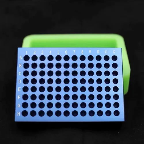 Vista 5 de Bloque de enfriamiento de aluminio - Enfriador de placas PCR, 96 pozos para tubos de 0.2 mL, tiras o placas de 96 pocillos (96 pozos)