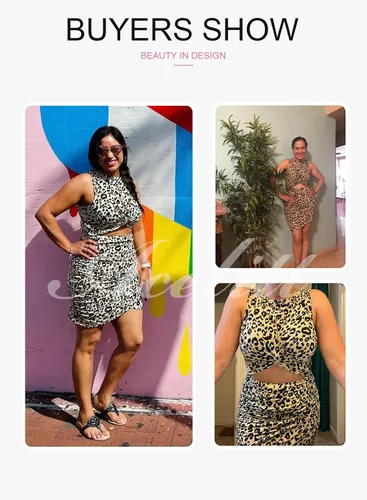 Vista 3 de Acelitt Vestido ajustado de verano para mujer, sin mangas, con huecos, con torcedura, para fiesta